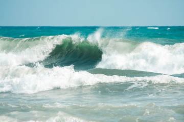 Big Waves Breaking at Shore