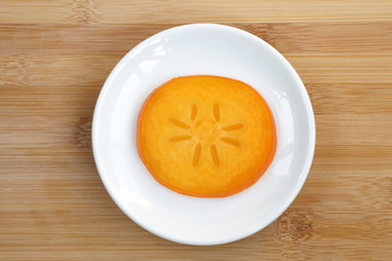 Cross cut of a persimmon