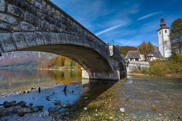 Mountain Lake in Autumn - Lake Bohinj