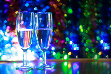 Cups with champagne