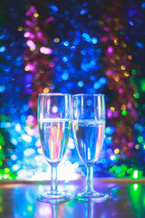 Cups with champagne
