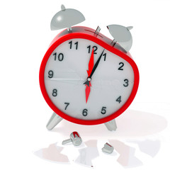 Crashed alarm clock