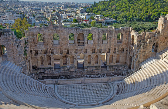Athens - The Odeon of Herodes Atticus or Herodeon under The Acropolis