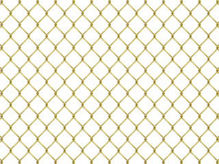 Fence from golden mesh