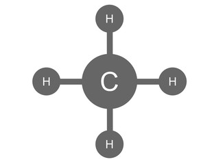 CH4, metan