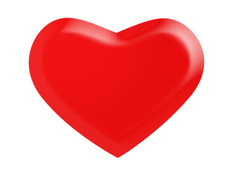 Red heart  isolated on white background. Red heart icon, element for design. Happy Valentine day design.
