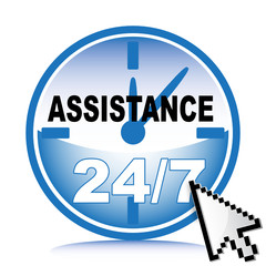 assistance 24 7 icon