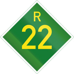 South Africa Provincial Route shield - R22