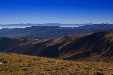 Fototapeta na wymiar Beautiful panoramic mountain landscape.