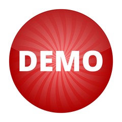 Demo red sign, button, icon