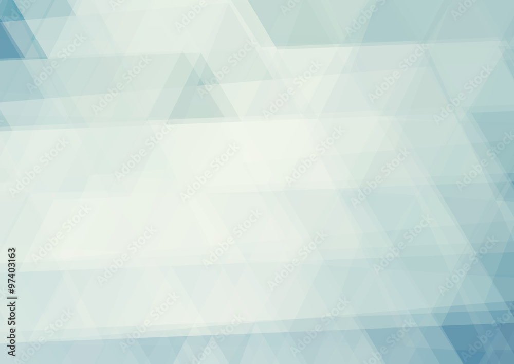 Poster abstract pale blue background textured by triangles