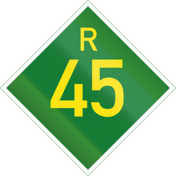 South Africa Provincial Route shield - R45