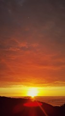 Sunset high in the mountain