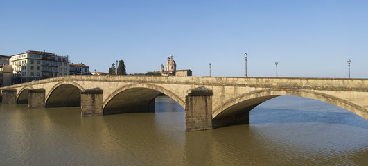 Fototapeta premium Ponte alla Carraia, Bridge on the Arno river, Florence