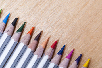 Obraz premium colored pencils on the table