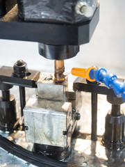 operator use  EDM electrod to make precision mold and die