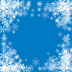 Background and White Snowflakes.