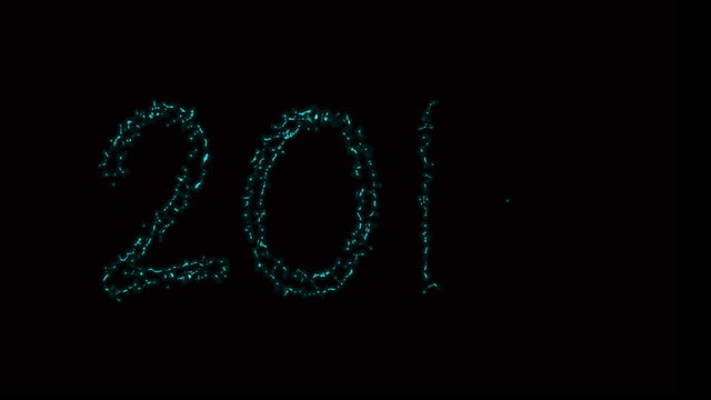 Новогодняя надпись 2016 анимация