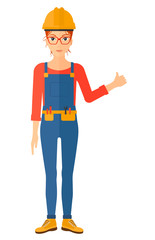 Builder showing thumbs up.