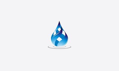 water fire 3d vector logo