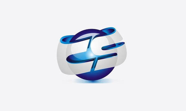 cs  3d modern vector logo