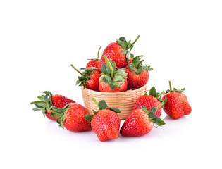Strawberries  on  white background