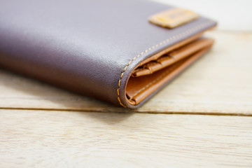 brown leather wallet