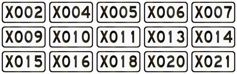 Collection of Chinese route shields for county roads