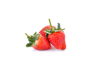 Strawberries  on  white background