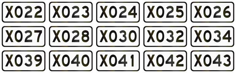 Collection of Chinese route shields for county roads