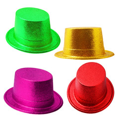 Set of party hat isolated on white