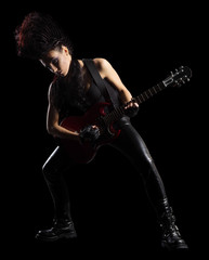 Fototapeta premium Rock musician woman