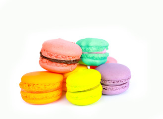 macaroon on white background