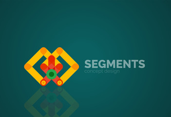 Vector outline minimal abstract geometric logo