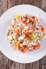 rice and vegetables