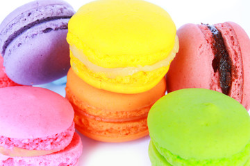 macaroon on white background