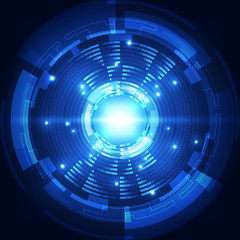 Abstract futuristic digital technology background. Illustration Vector