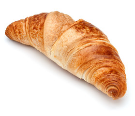 Croissant or  crescent roll isolated on white background cutout