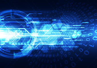 Abstract security digital technology background. Illustration Vector