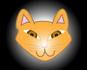 Cat vector icon and animal illustration