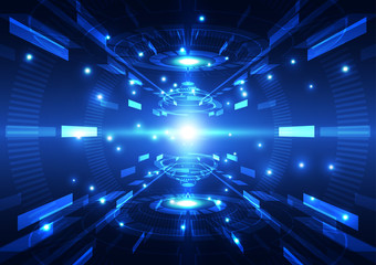 vector illustration Hi-tech digital technology concept, abstract background