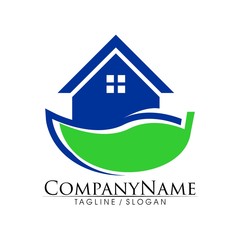 Fototapeta premium Property Real Estate logo icon vector 