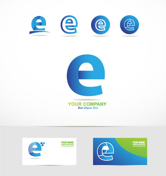 Letter e small logo