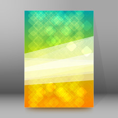 Abstract mosaic background brochure cover page layout