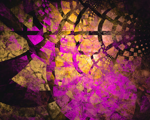 Obraz na płótnie Canvas Abstract fractal design. Spiral colorful rectangles.