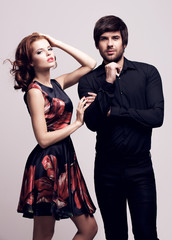 Portrait of luxury young couple in love