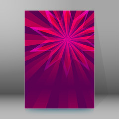 purple flower background brochure cover page layout