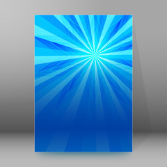 Star blue background brochure cover page layout