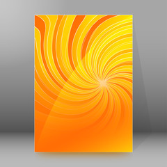 title page layout brochure cover Yellow Spiral