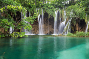 Fototapeta na wymiar Breathtaking view in the Plitvice Lakes National Park .Croatia